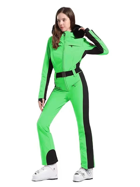 Faux-Fur Slim Ski Jumpsuit – Women's | Gsou Snow