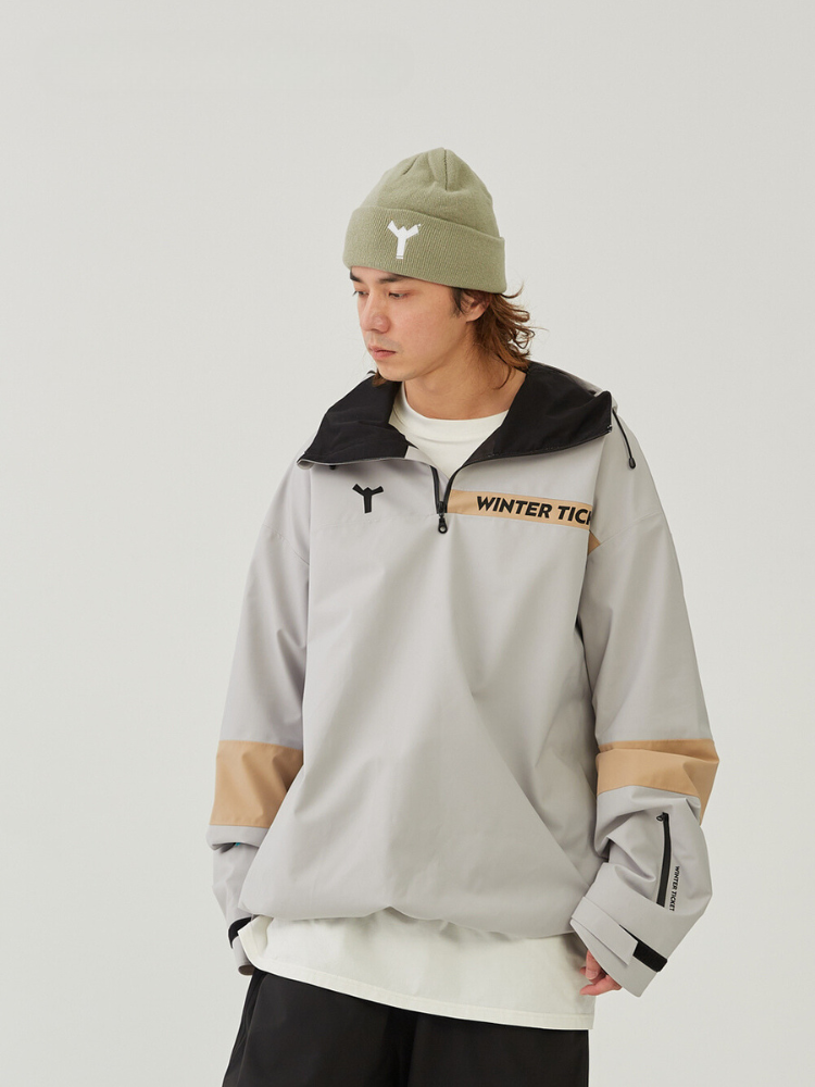 3L Oversized Freeride Pullover Snow Jacket – Unisex | Winter Ticket