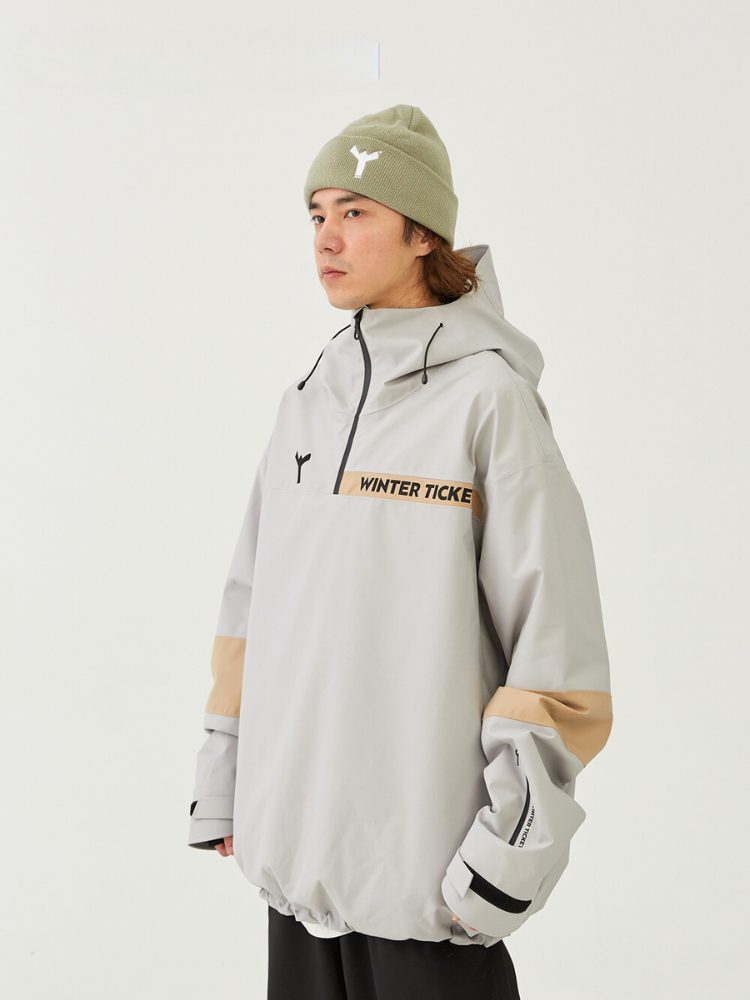 3L Oversized Freeride Pullover Snow Jacket – Unisex | Winter Ticket