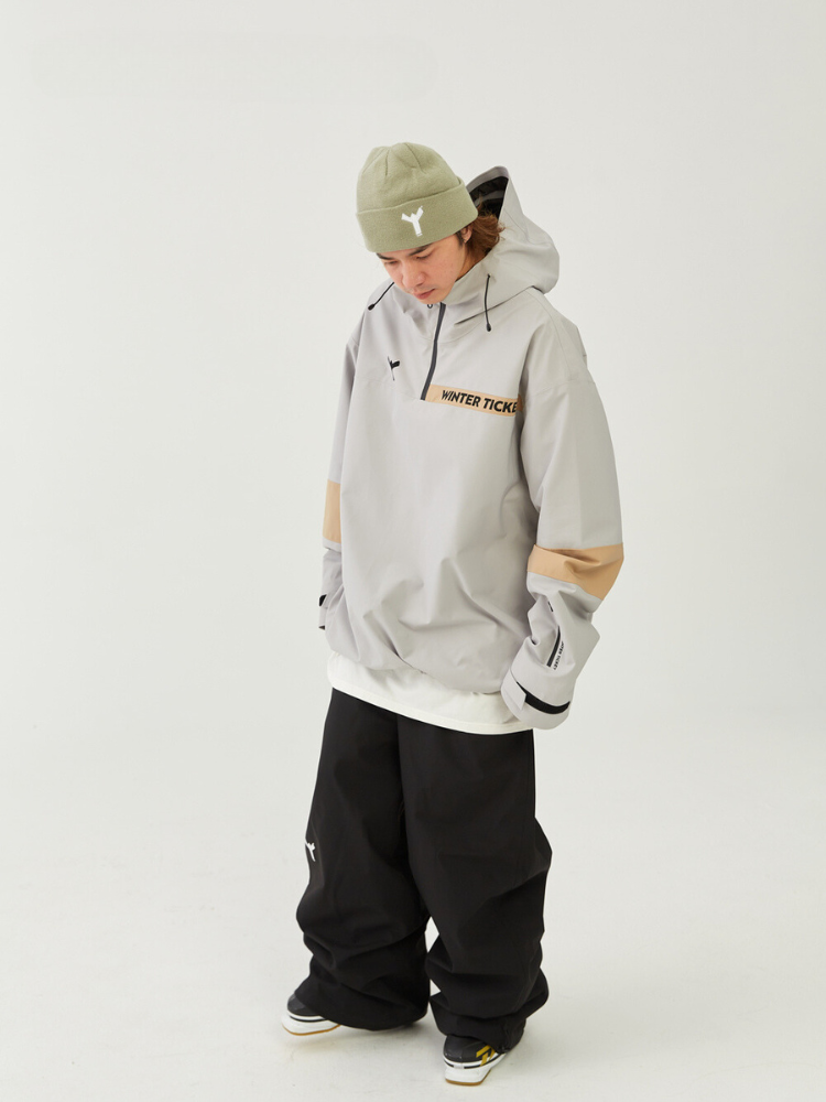 3L Oversized Freeride Pullover Snow Jacket – Unisex | Winter Ticket