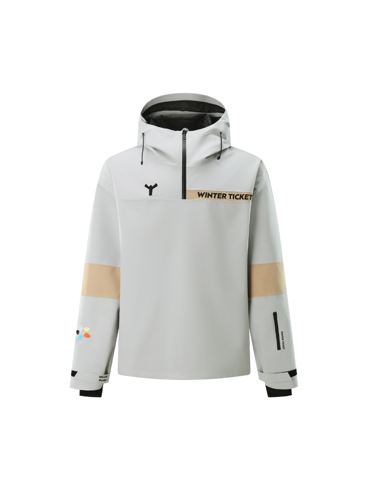 3L Oversized Freeride Pullover Snow Jacket – Unisex | Winter Ticket