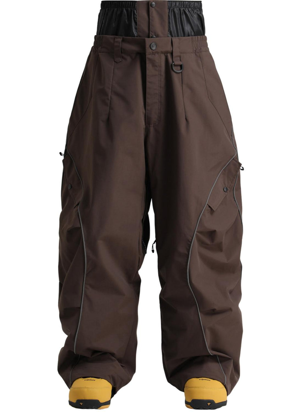 Retro Track Reflective Piping Baggy Snow Pants – Unisex | Gsou Snow