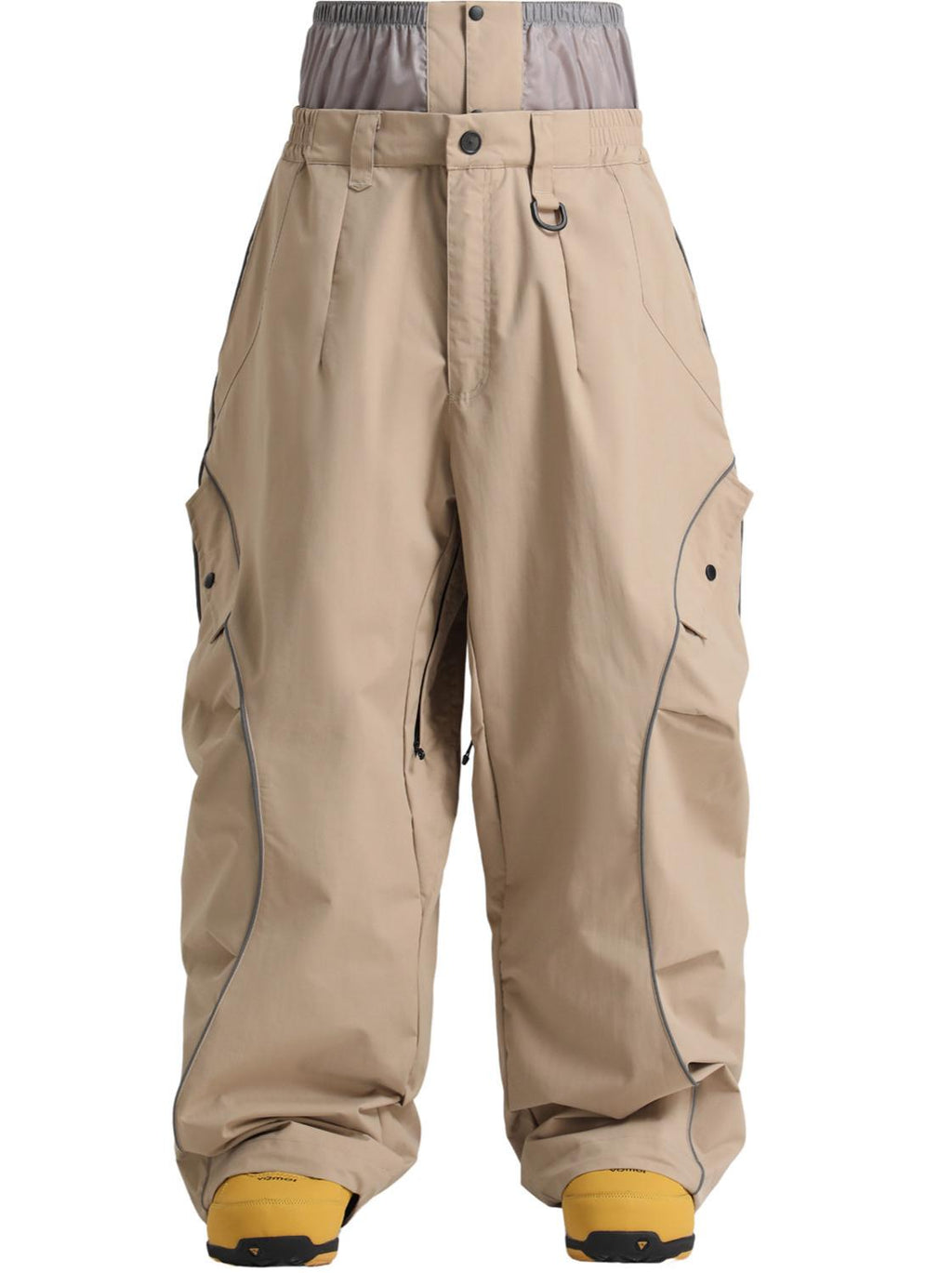 Retro Track Reflective Piping Baggy Snow Pants – Unisex | Gsou Snow
