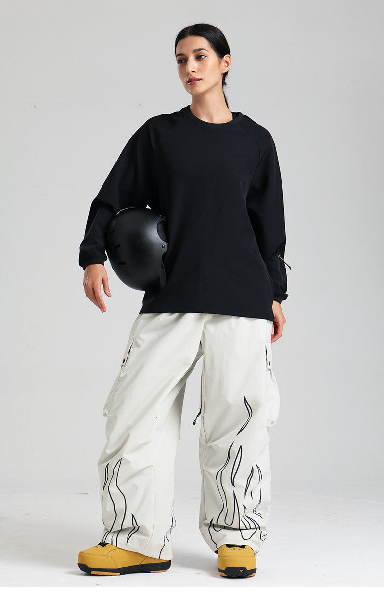 Reflective Flame Baggy Utility Snow Pants – Unisex | Gsou Snow