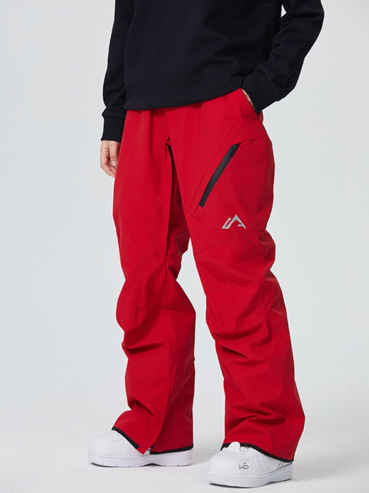 [Clearance] Diagonal Zipper Snow Pants - Unisex | Searipe
