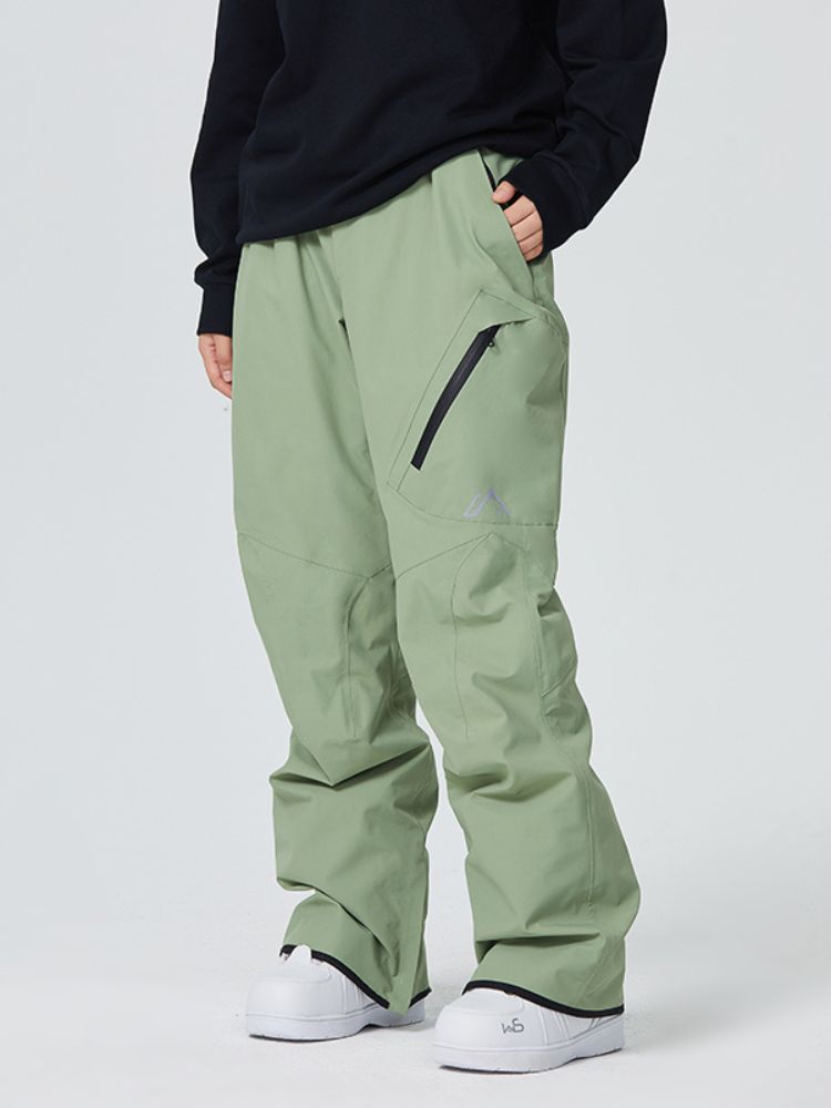 [Clearance] Diagonal Zipper Snow Pants - Unisex | Searipe