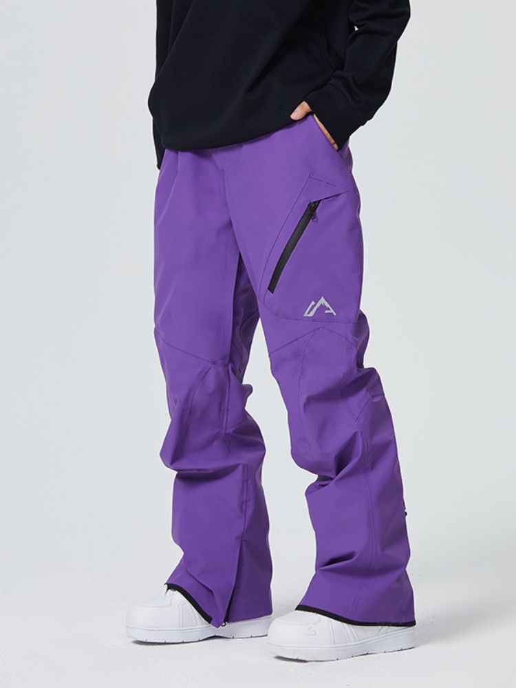 [Clearance] Diagonal Zipper Snow Pants - Unisex | Searipe