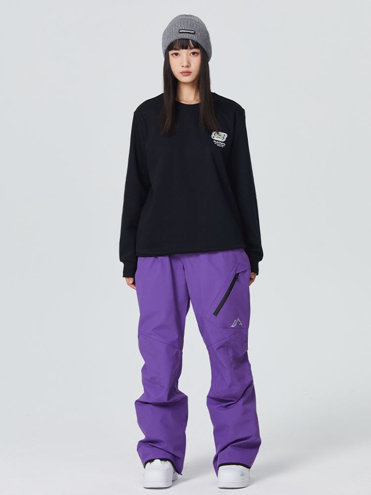 [Clearance] Diagonal Zipper Snow Pants - Unisex | Searipe