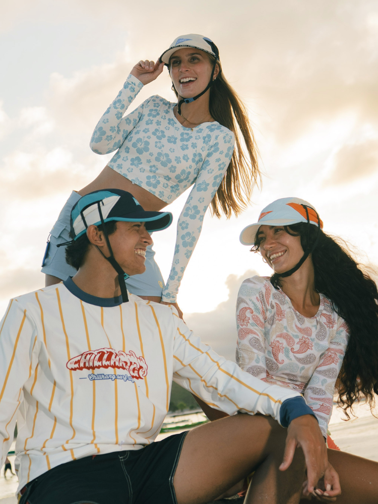 Quick-Dry Adjustable Colorblock Surf Cap with Chin Strap – Unisex | ChillHang