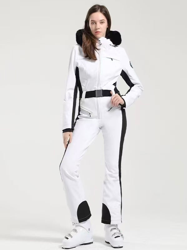 Faux-Fur Slim Ski Jumpsuit – Women's | Gsou Snow