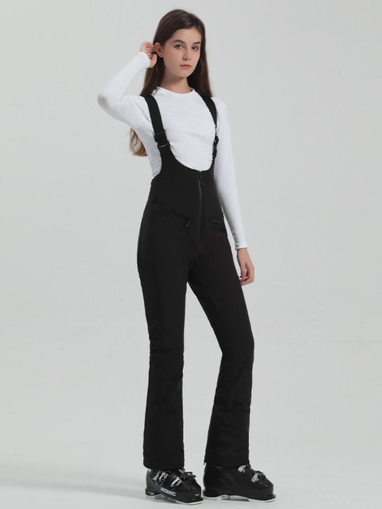 [Clearance] Trendy Slim Fit Snow Bibs - Women's | Gsou Snow