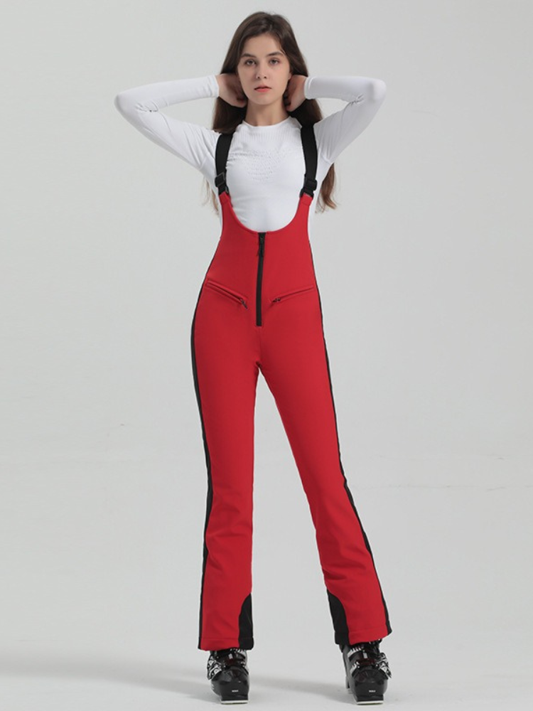 [Clearance] Trendy Slim Fit Snow Bibs - Women's | Gsou Snow