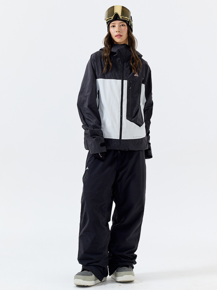 Waterproof & Cotton Color-blocked Ski Jacket- Women's | NANEND