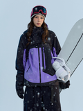 Waterproof & Cotton Color-blocked Ski Jacket- Women's | NANEND