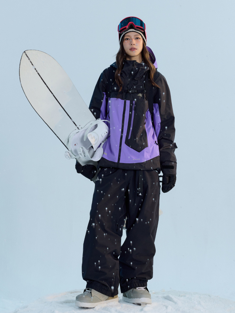 Waterproof & Cotton Color-blocked Ski Jacket- Women's | NANEND