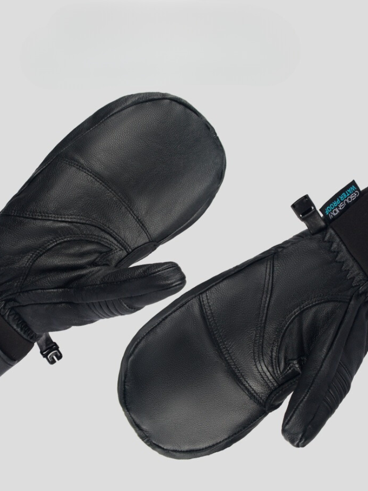 Goat Leather Ski Mittens | Gsou Snow