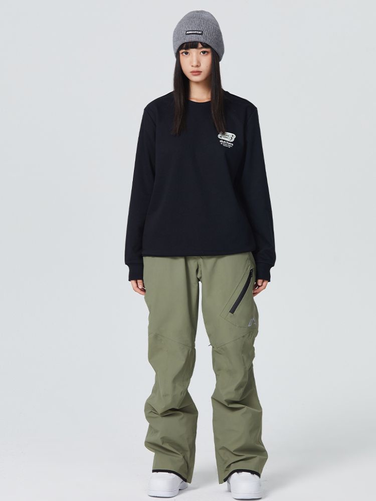 [Clearance] Diagonal Zipper Snow Pants - Unisex | Searipe