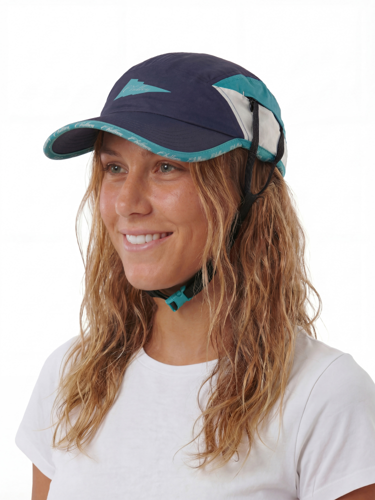 Quick-Dry Adjustable Colorblock Surf Cap with Chin Strap – Unisex | ChillHang