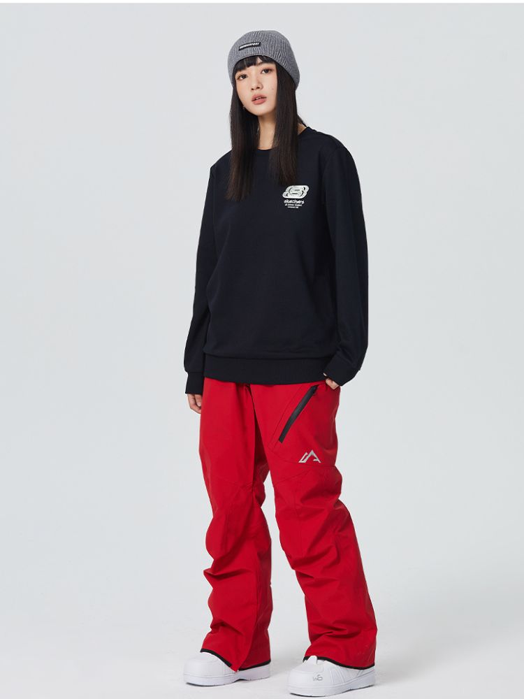 [Clearance] Diagonal Zipper Snow Pants - Unisex | Searipe