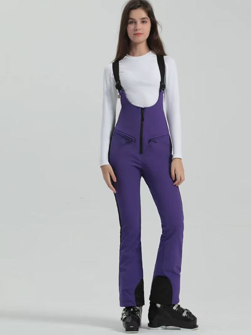 [Clearance] Trendy Slim Fit Snow Bibs - Women's | Gsou Snow