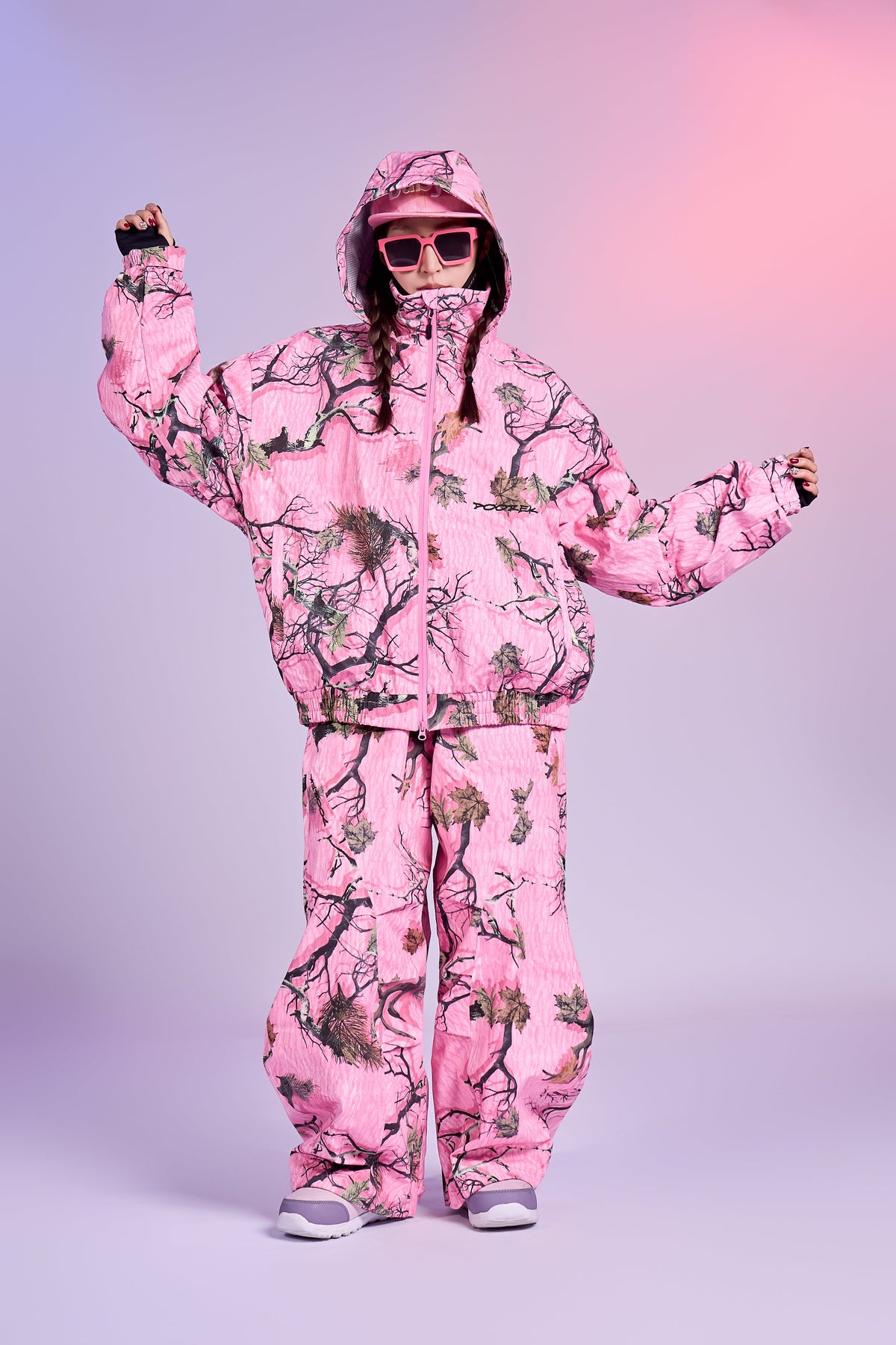 Pink Forest Camo Snowboard Pants – Unisex | Doorek