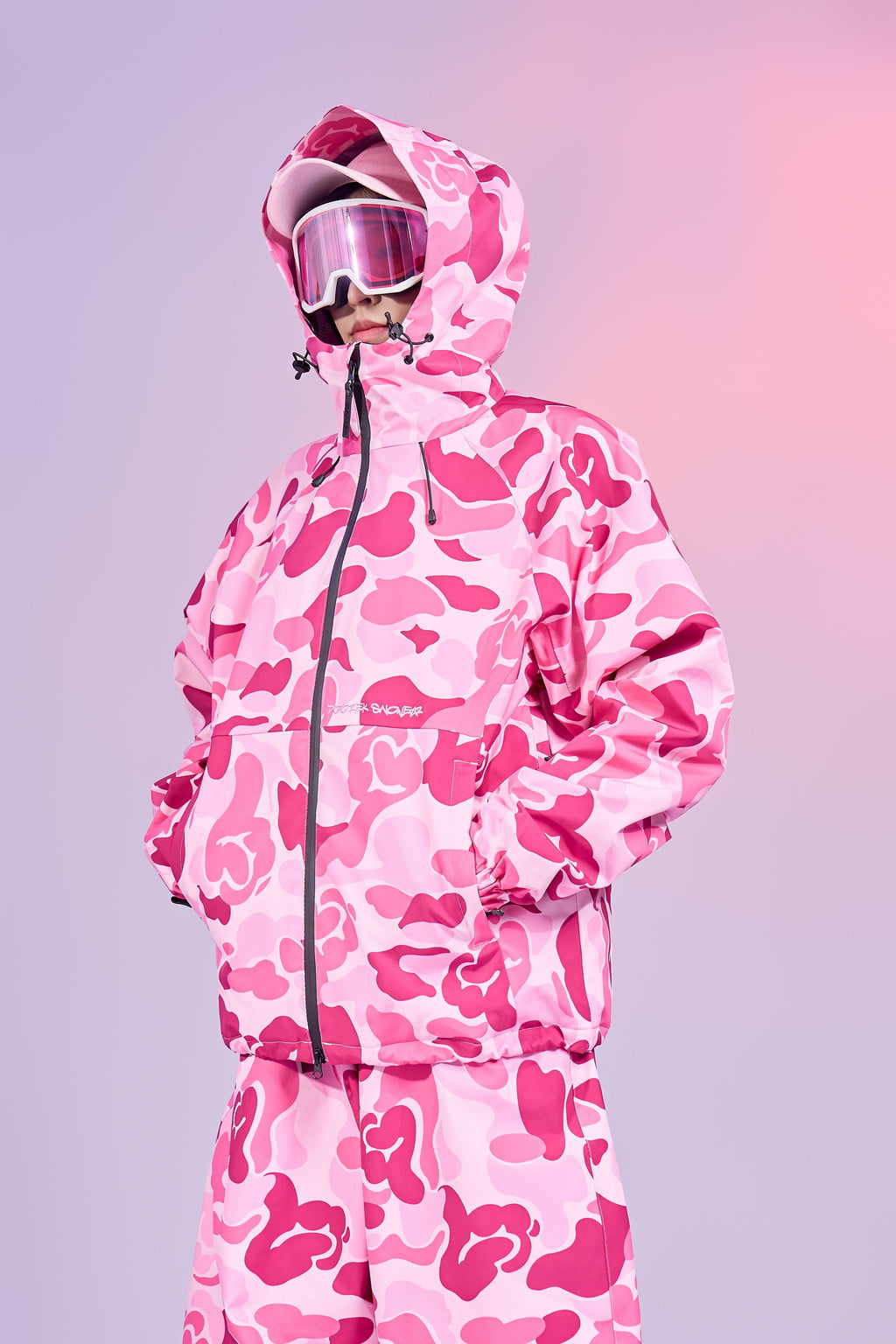 3-Layer Insulated Pink Camo Snowboard Jacket – Unisex | Doorek