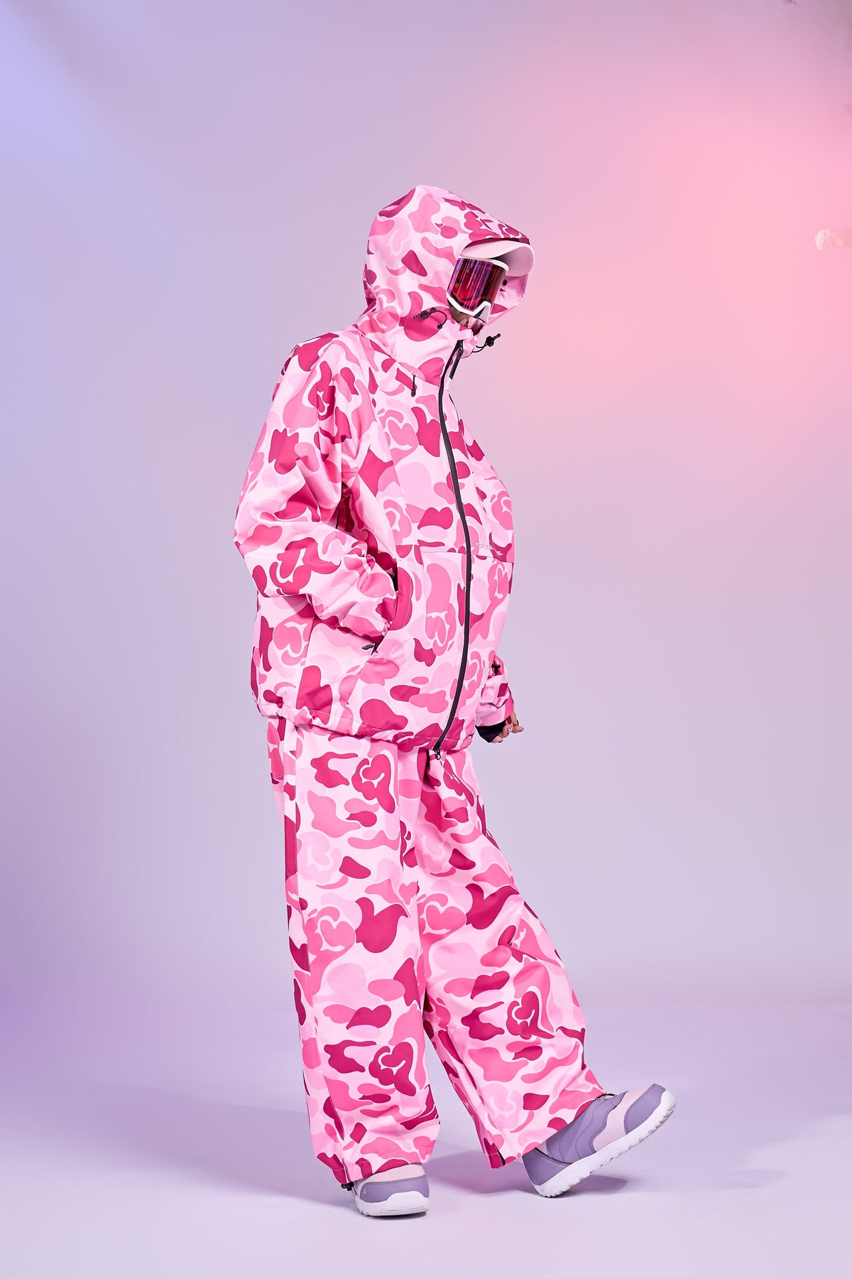 3-Layer Insulated Pink Camo Snowboard Jacket – Unisex | Doorek