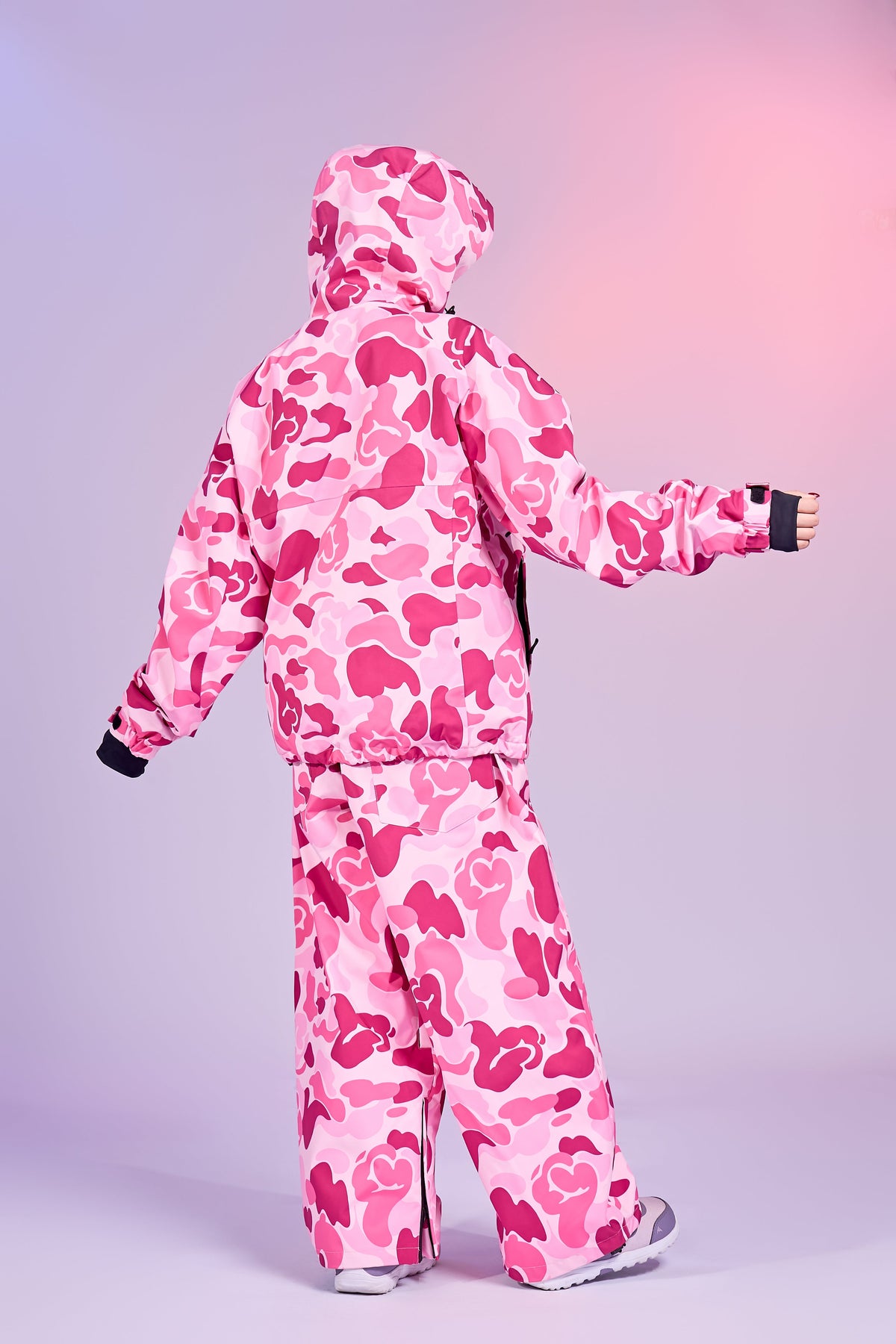 20K Waterproof 3-Layer Insulated Pink Camo Snowboard Pants – Unisex | Doorek