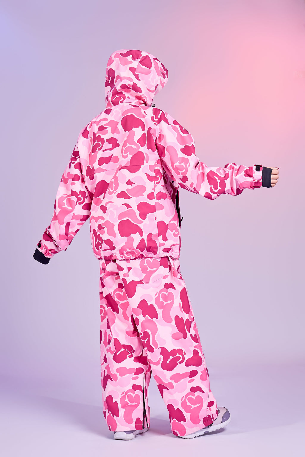 3-Layer Insulated Pink Camo Snowboard Jacket – Unisex | Doorek
