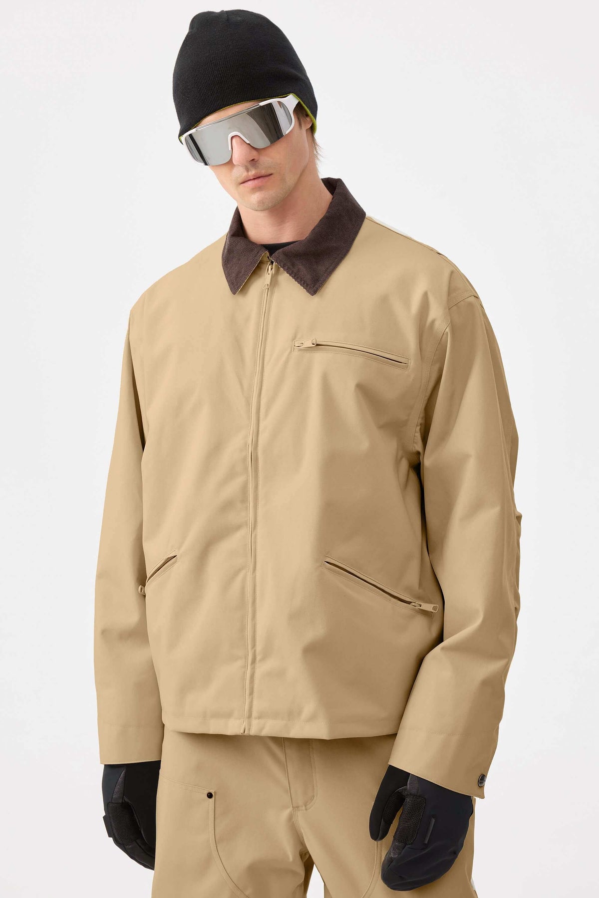Boxy Modern Barn Corduroy-Collar Snow Jacket – Unisex | Gsou Snow