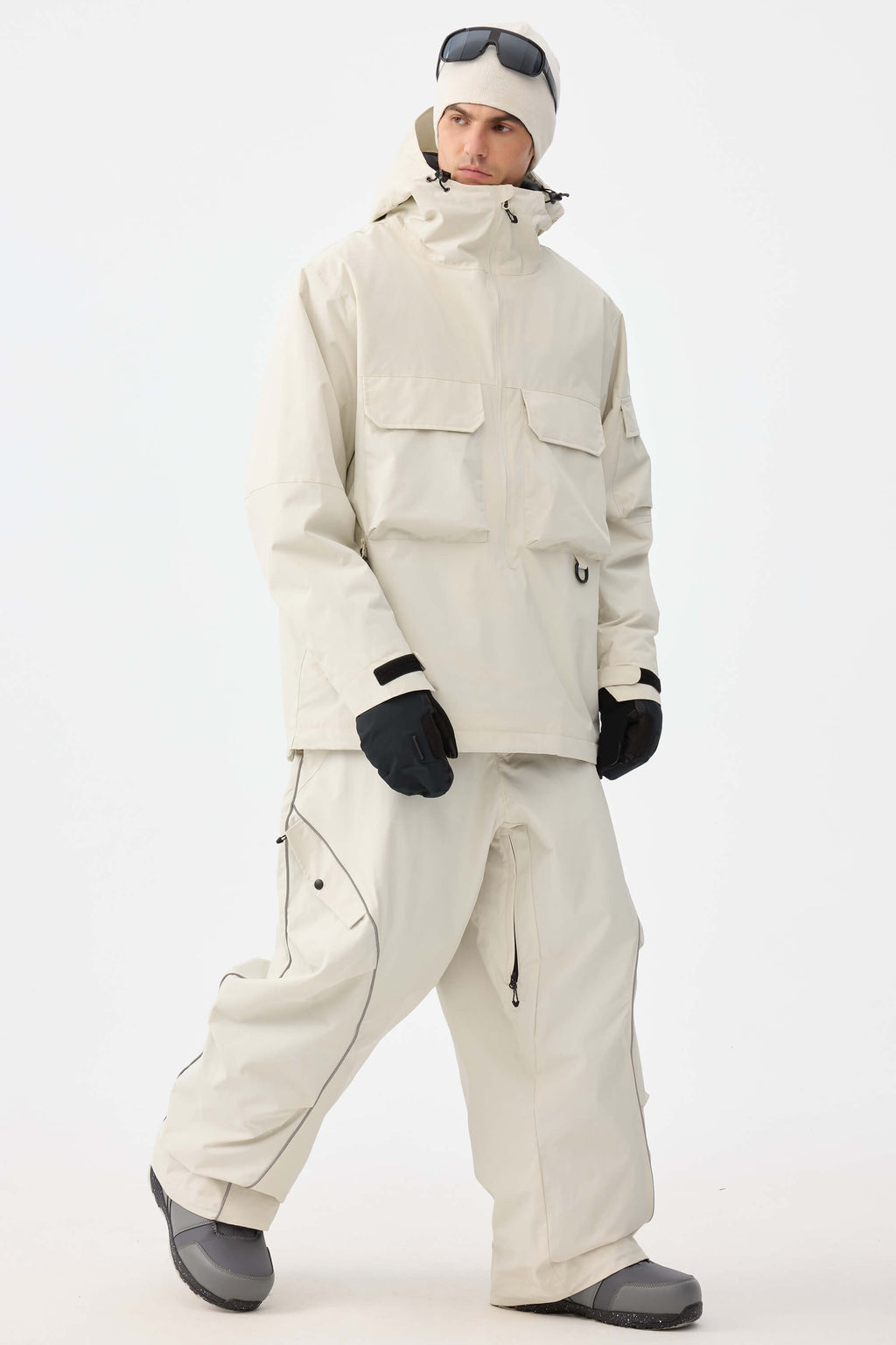 Techwear Half-Zip Insulated Anorak Snow Jacket – Unisex | Gsou Snow