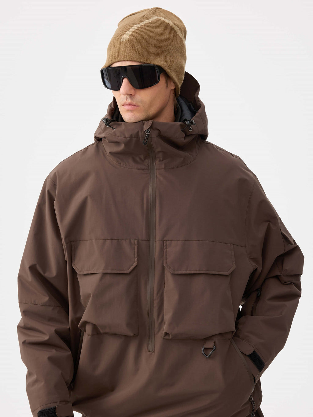 Techwear Half-Zip Insulated Anorak Snow Jacket – Unisex | Gsou Snow