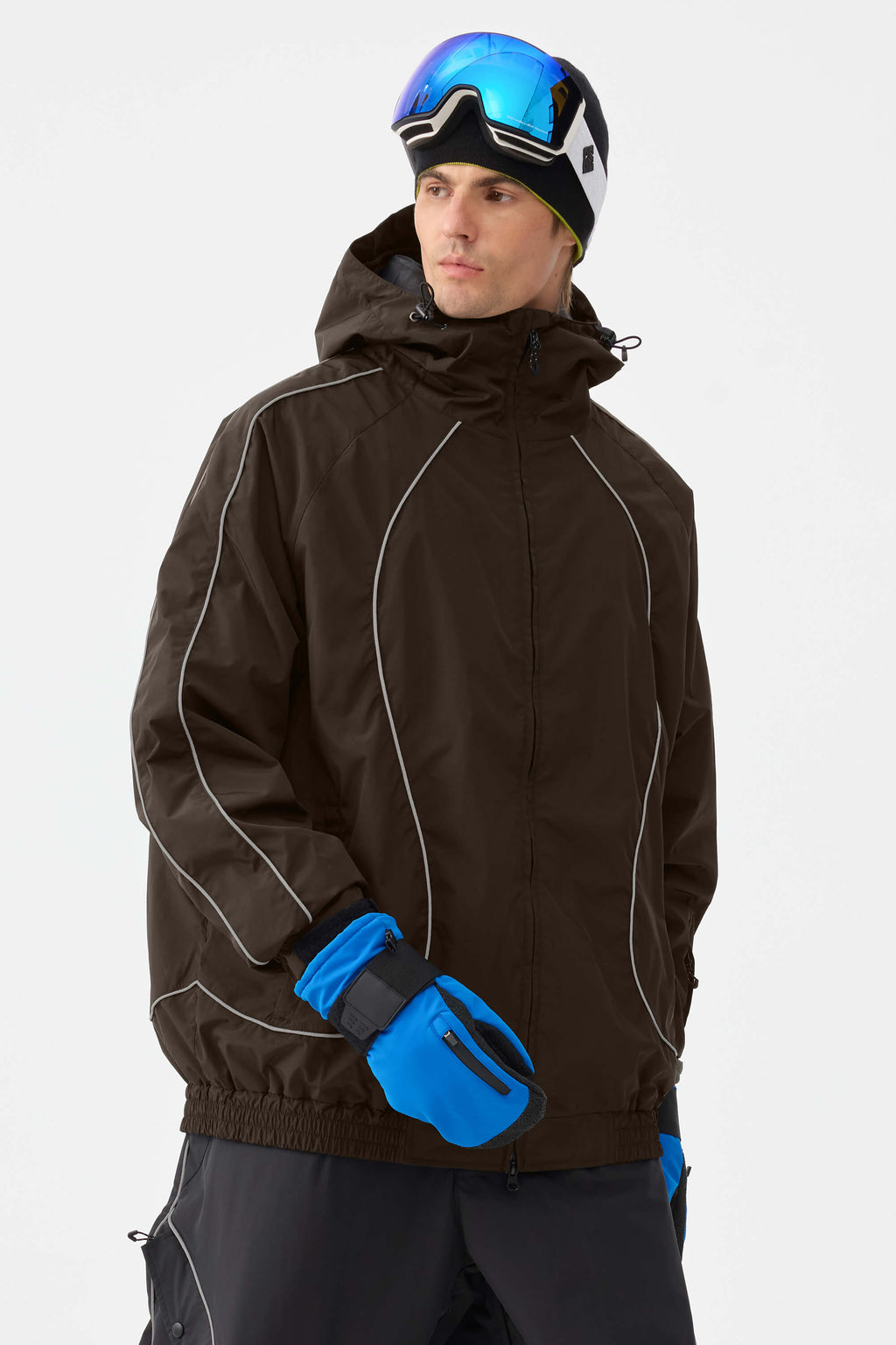 Retro Track Reflective Piping Snow Jacket – Unisex | Gsou Snow