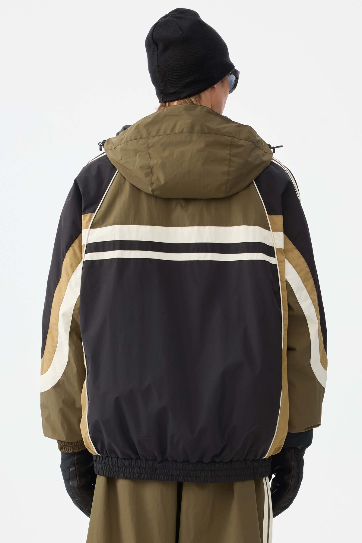 Retro Sporty Stripes Trim Colorblock Snow Jacket – Unisex | Gsou Snow