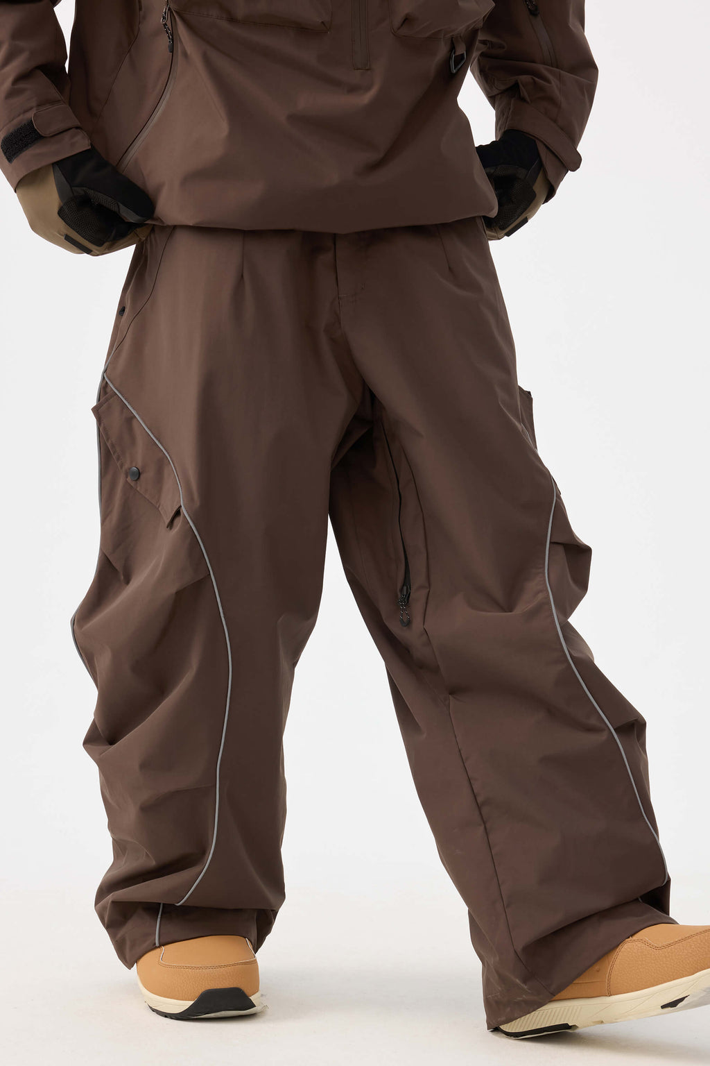 Retro Track Reflective Piping Baggy Snow Pants – Unisex | Gsou Snow