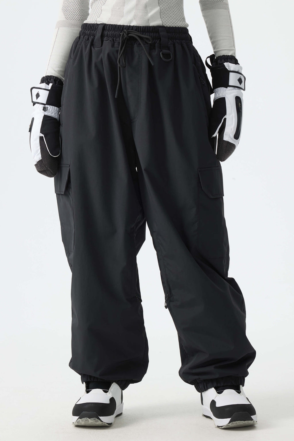Sleek Sport Utility Hidden Cargo Pockets Baggy Snow Pants – Unisex | Gsou Snow