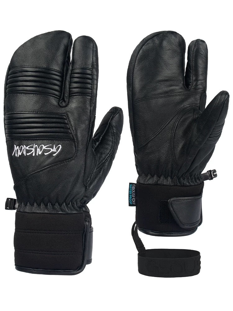 Sheepskin 3-Finger Waterproof & Insulated Ski Gloves– Unisex | GSOU SNOW