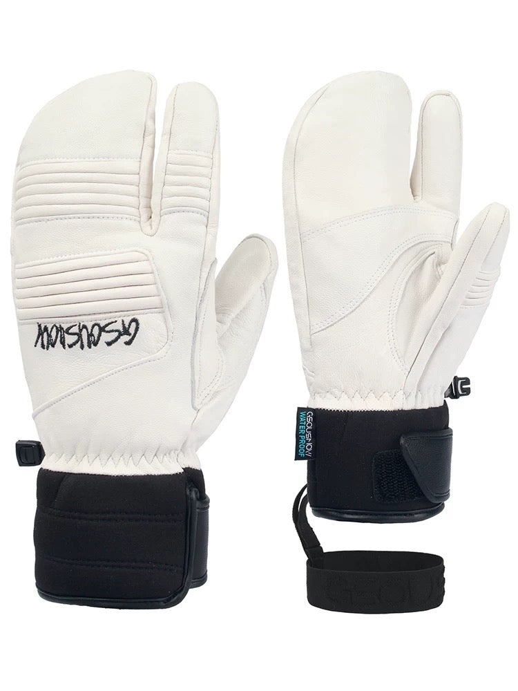 Sheepskin 3-Finger Waterproof & Insulated Ski Gloves– Unisex | GSOU SNOW