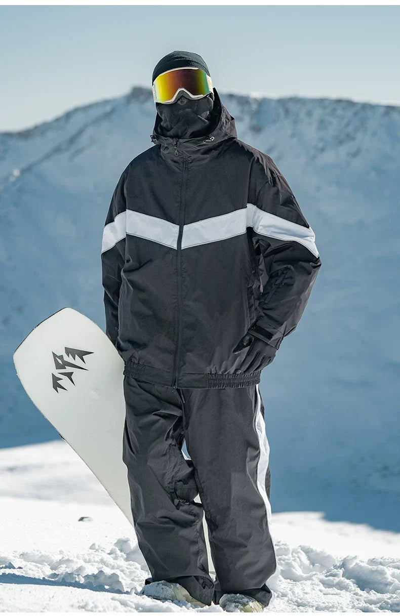 Retro Track Side Stripe Baggy Snow Pants – Unisex | Gsou Snow
