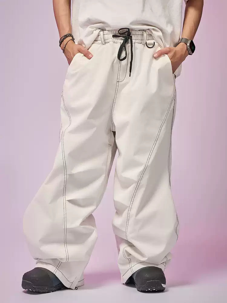 Heat-Layer Tech Cargo  Curved Baggy Ski Pants – Unisex | Doorek
