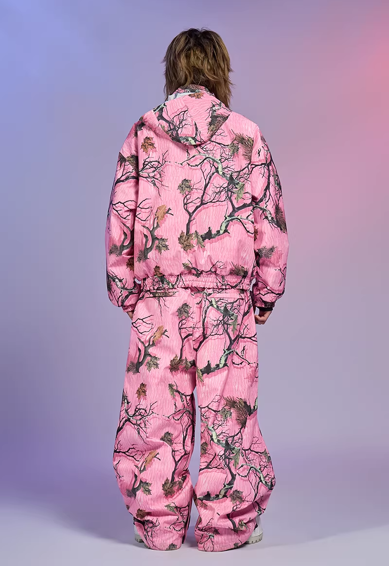 Pink Forest Camo Snowboard Jacket – Unisex | Doorek