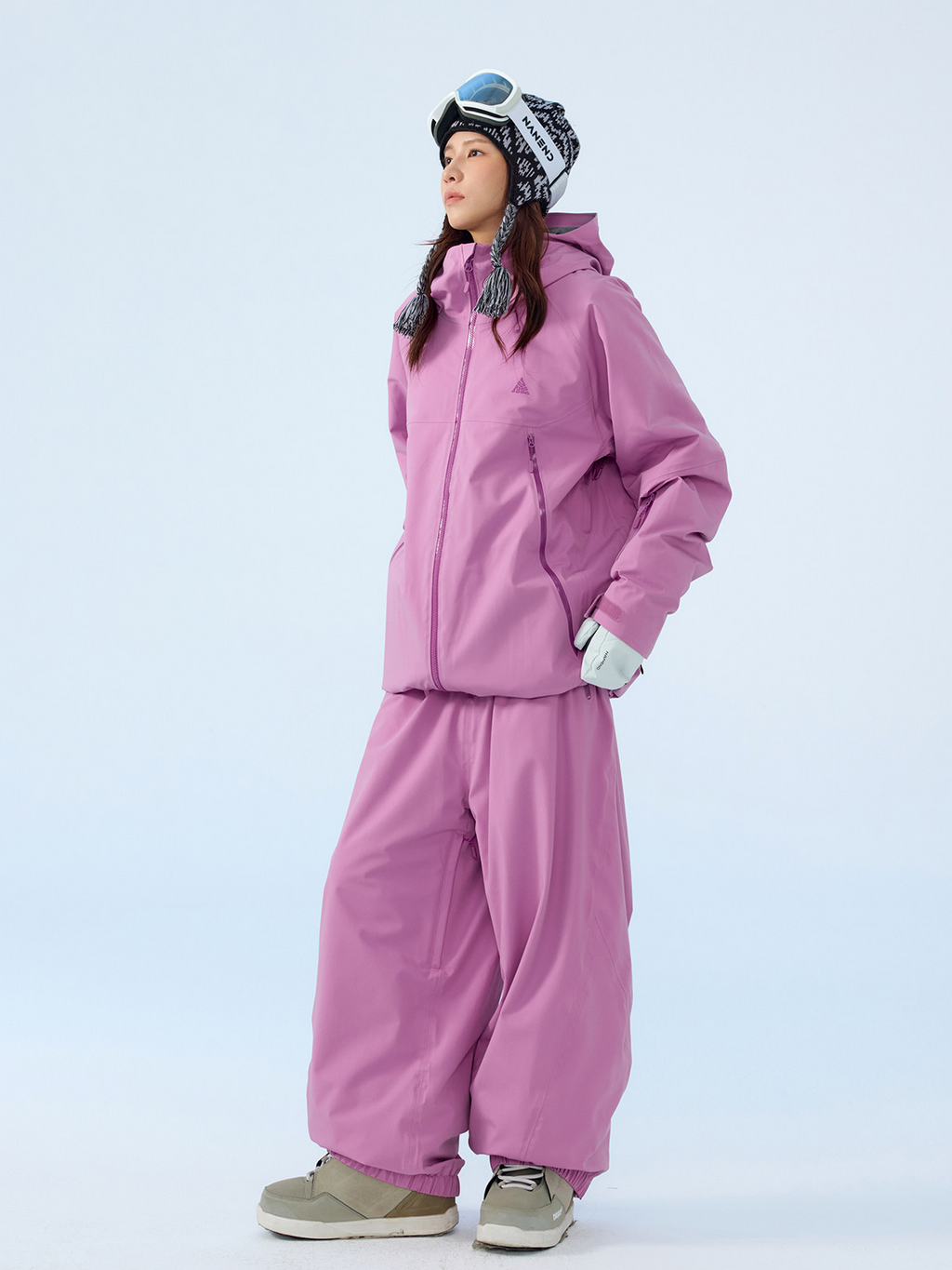 3L Mirage Fleece-Lined Baggy Ski Pants – Unisex | NANEND