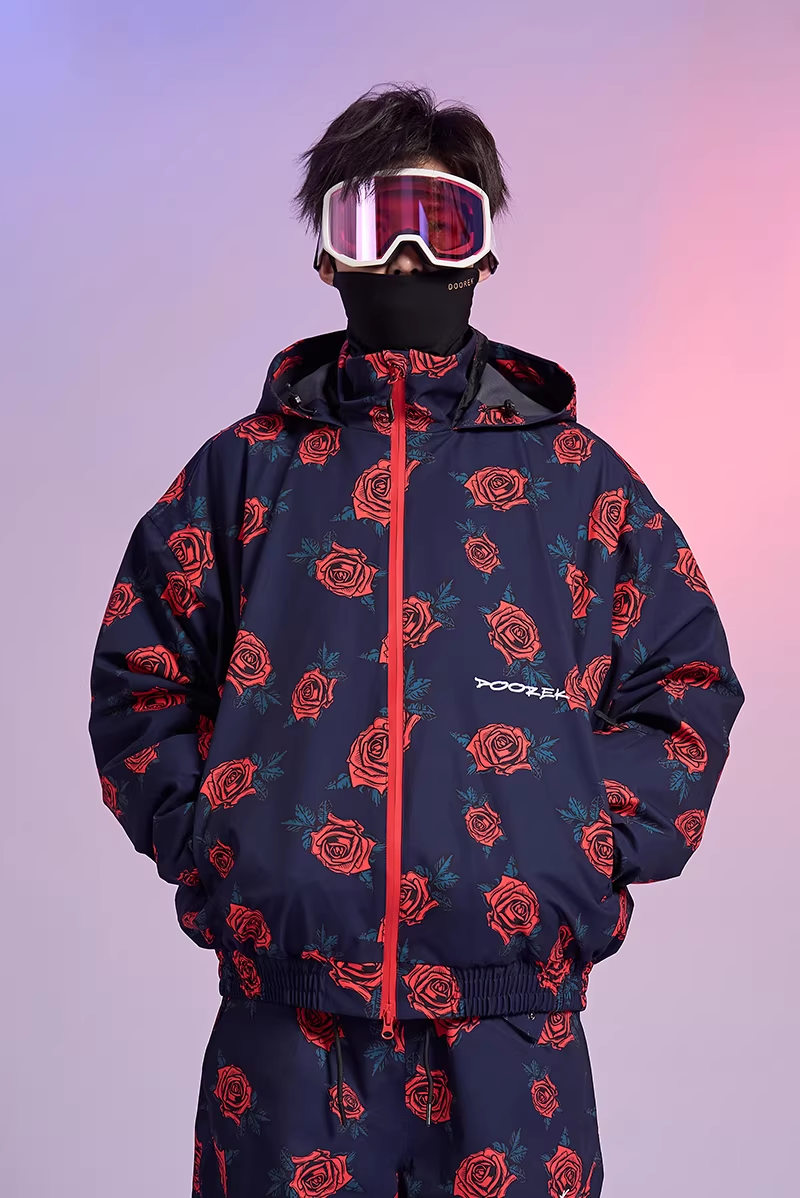 20K Waterproof Rose Camo Snowboard Jacket – Unisex | Doorek
