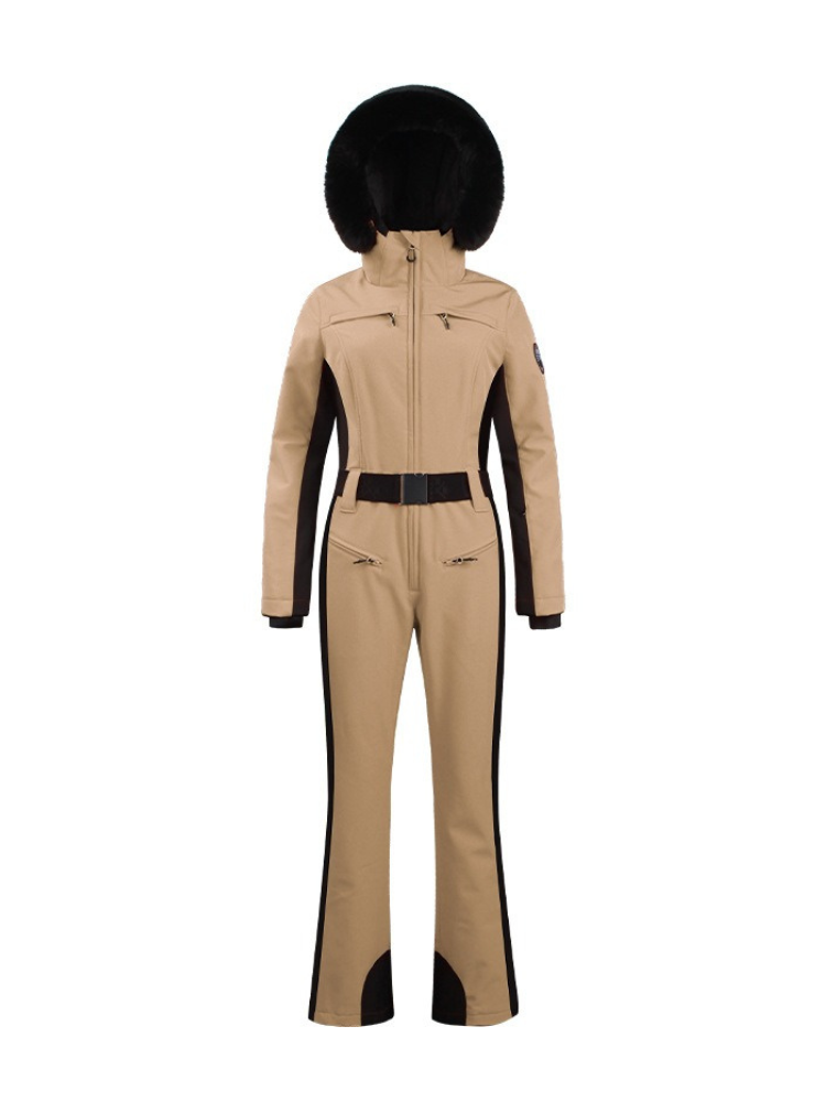 Faux-Fur Slim Ski Jumpsuit – Women's | Gsou Snow