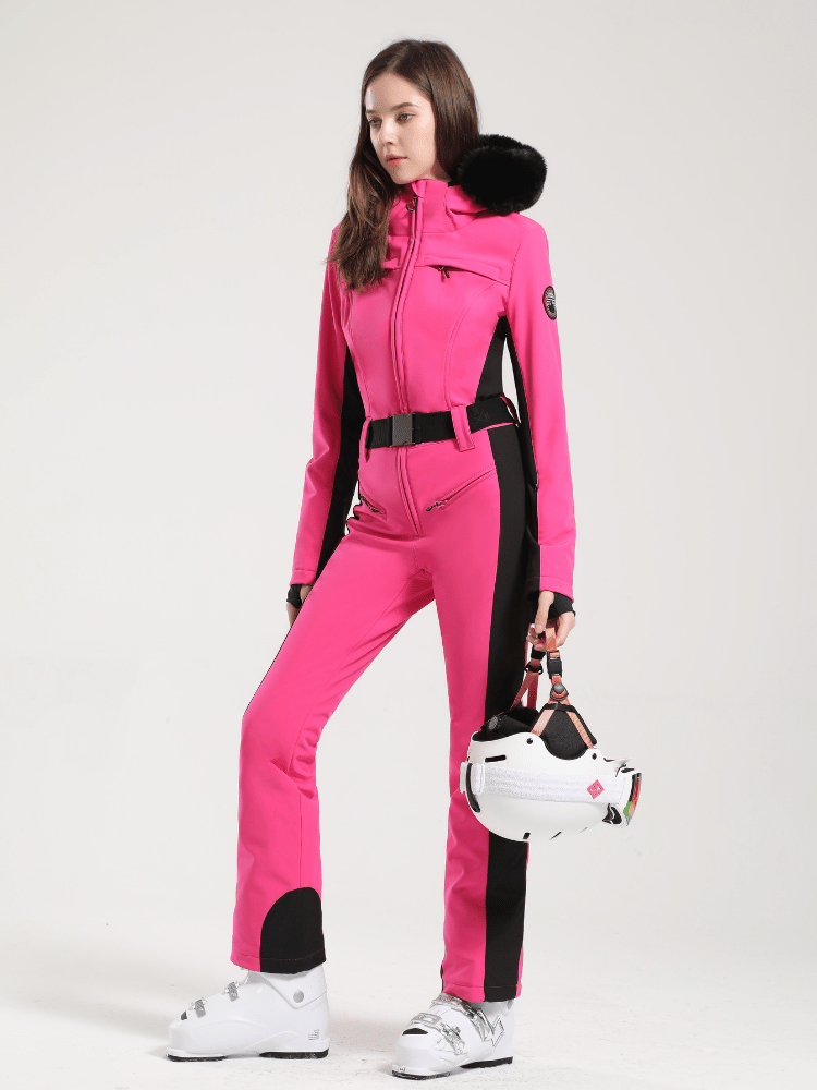 Faux-Fur Slim Ski Jumpsuit – Women's | Gsou Snow