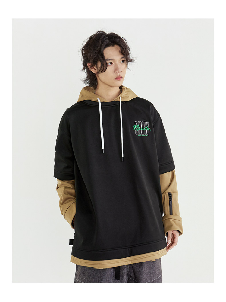 Layered-Sleeve Waterproof Fleece Pullover – Unisex | NANEND