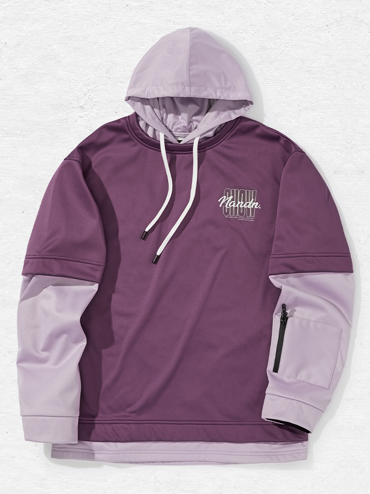 Layered-Sleeve Waterproof Fleece Pullover – Unisex | NANEND