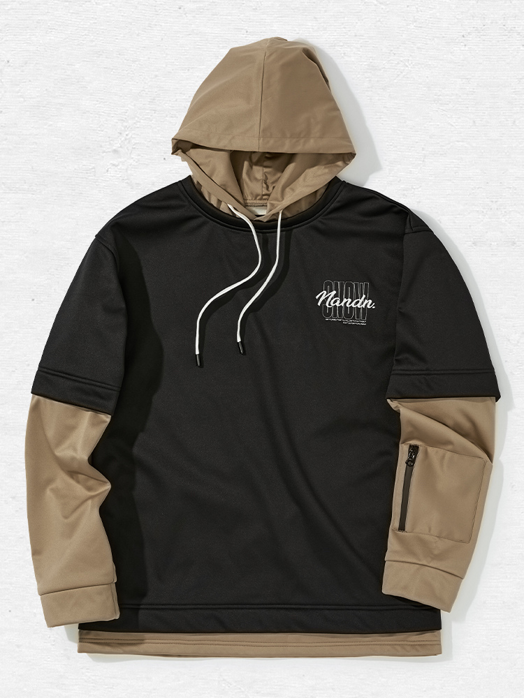 Layered-Sleeve Waterproof Fleece Pullover – Unisex | NANEND