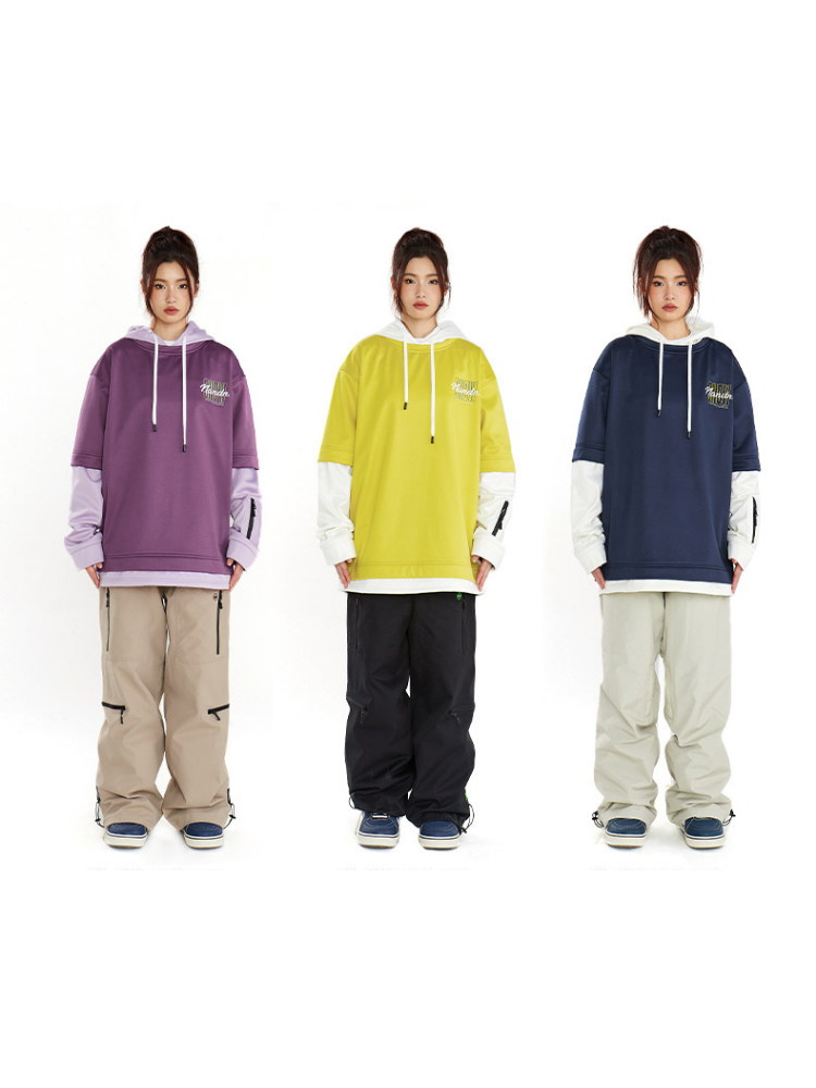 Layered-Sleeve Waterproof Fleece Pullover – Unisex | NANEND
