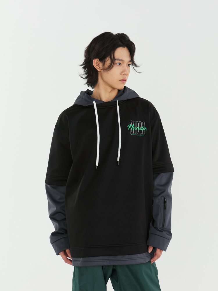 Layered-Sleeve Waterproof Fleece Pullover – Unisex | NANEND